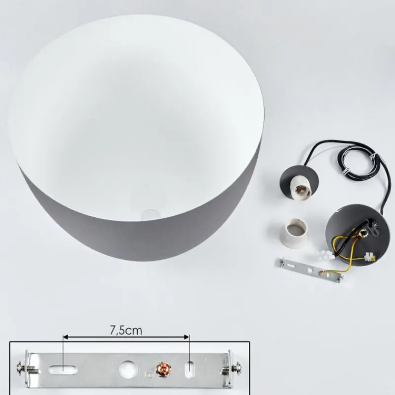 Luminaires Scandinaves-hofstein Suspension Bakou Gris, 1 lumière