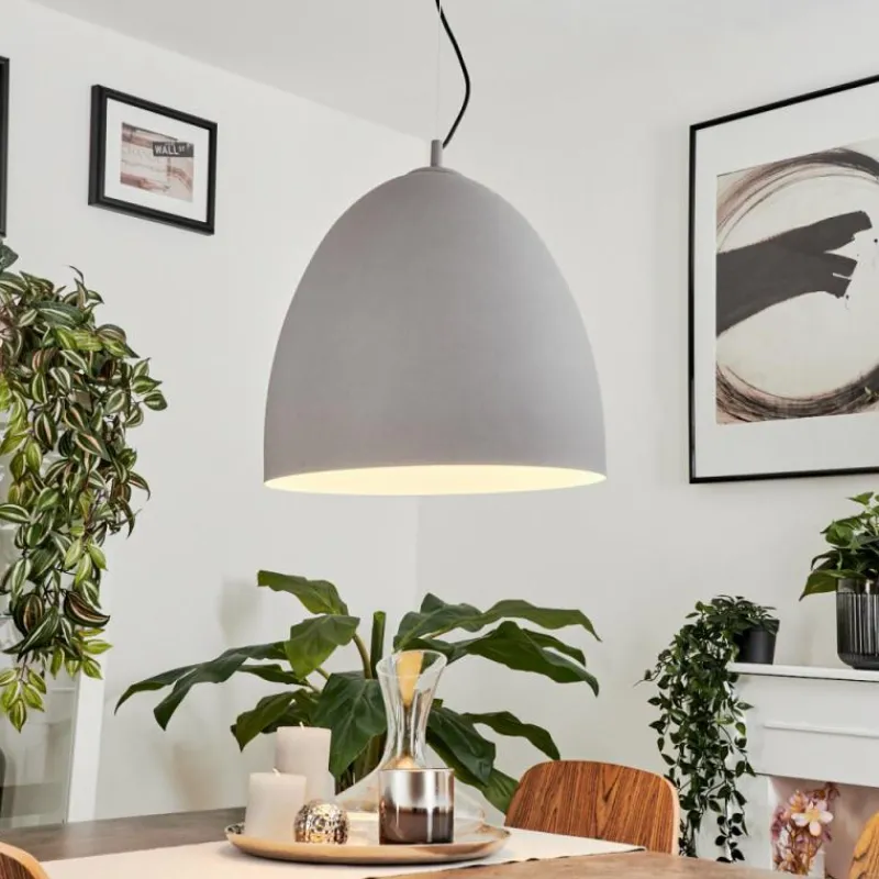 Luminaires Scandinaves-hofstein Suspension Bakou Gris, 1 lumière