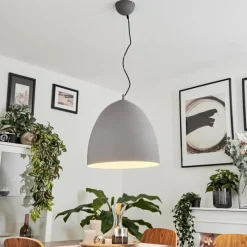 Luminaires Scandinaves-hofstein Suspension Bakou Gris, 1 lumière