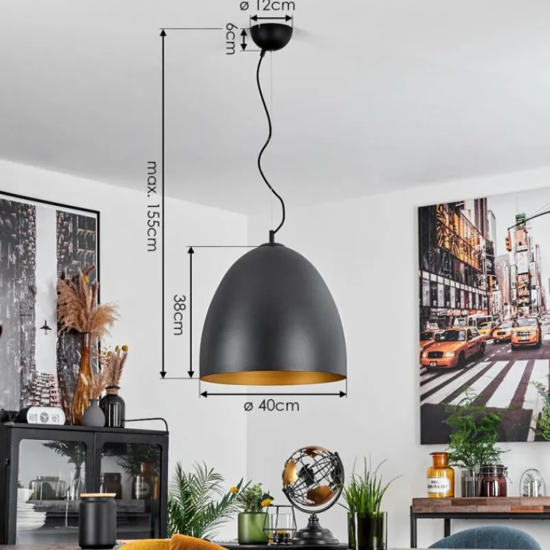 hofstein Suspension Bakou Noir, 1 lumière