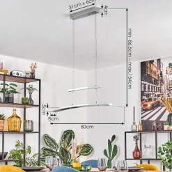 hofstein Suspension Balcairn LED Chrome, 4 lumières