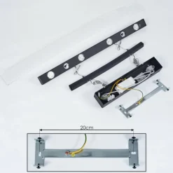 hofstein Suspension Balcairn LED Noir, 4 lumières