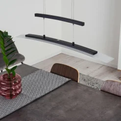 hofstein Suspension Balcairn LED Noir, 4 lumières