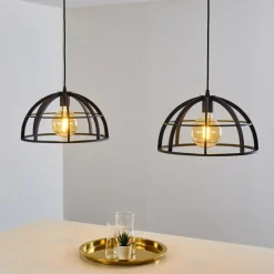 hofstein Suspension Ballarat Noir, 2 lumières