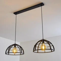 hofstein Suspension Ballarat Noir, 2 lumières