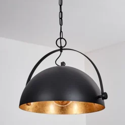 Lampes Dorées-hofstein Suspension Baloutas Noir, 1 lumière