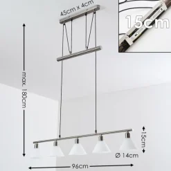 hofstein Suspension Bamenda Nickel mat, 5 lumières