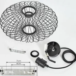 Lampes Industrielles-hofstein Suspension Banleou Noir, 1 lumière