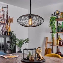 Lampes Industrielles-hofstein Suspension Banleou Noir, 1 lumière