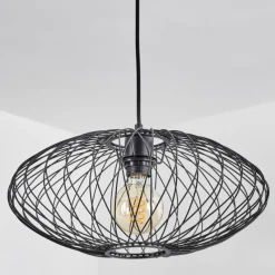 Lampes Industrielles-hofstein Suspension Banleou Noir, 1 lumière