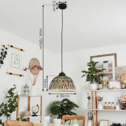 Luminaires Scandinaves-hofstein Suspension Barayn Écru, Noir, 1 lumière