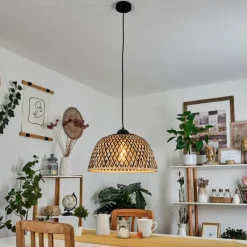 Luminaires Scandinaves-hofstein Suspension Barayn Écru, Noir, 1 lumière