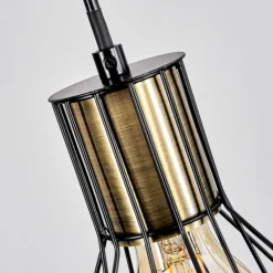 Lampes Industrielles-hofstein Suspension Bardhaman Noir, 4 lumières