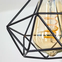 Lampes Vintages & Rétros-hofstein Suspension Baripada Noir, 4 lumières