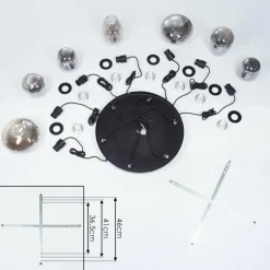 hofstein Suspension Barnegat Noir, 7 lumières