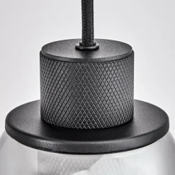 Suspension Verre Fumé-hofstein Suspension Barnegat Noir, 8 lumières