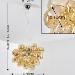 hofstein Suspension Barstow Chrome, 8 lumières