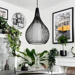 hofstein Suspension Barthoid Noir, 1 lumière