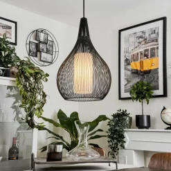 hofstein Suspension Barthoid Noir, 1 lumière