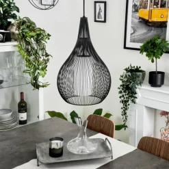 hofstein Suspension Barthoid Noir, 1 lumière