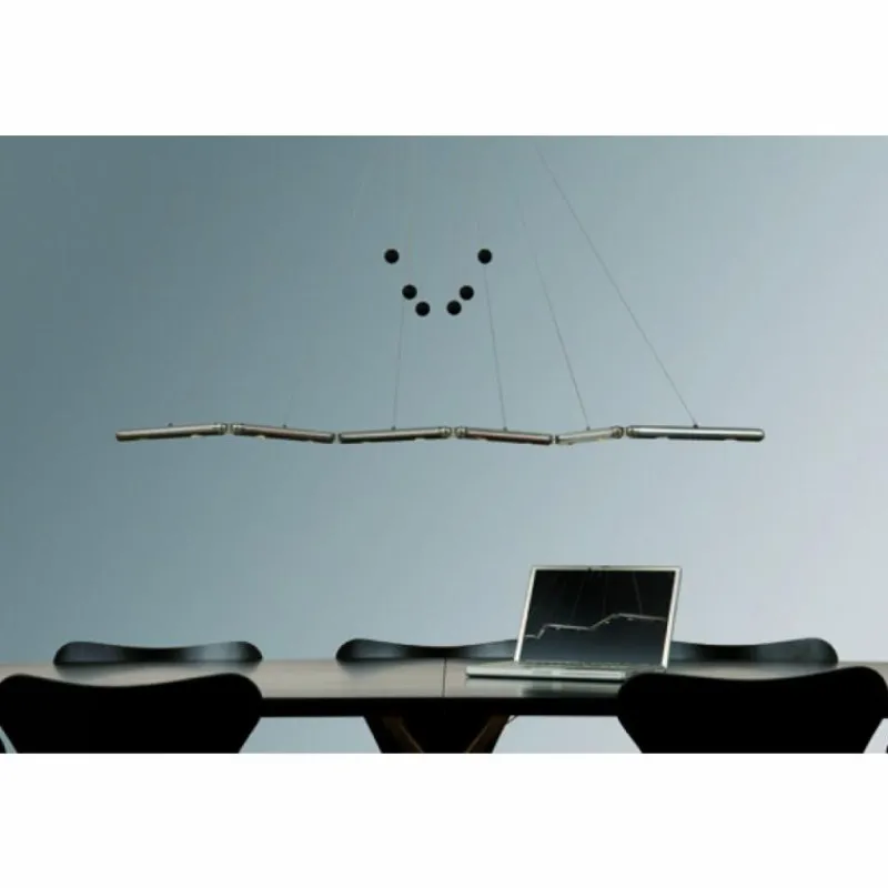 Luminaires Basis Leuchten Suspension Basis-Leuchten GENUA LED Aluminium, 6 lumières* Suspensions