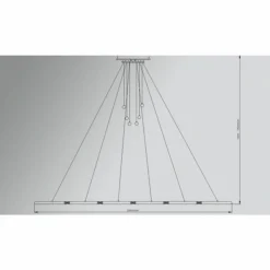 Luminaires Basis Leuchten Suspension Basis-Leuchten GENUA LED Aluminium, 6 lumières* Suspensions