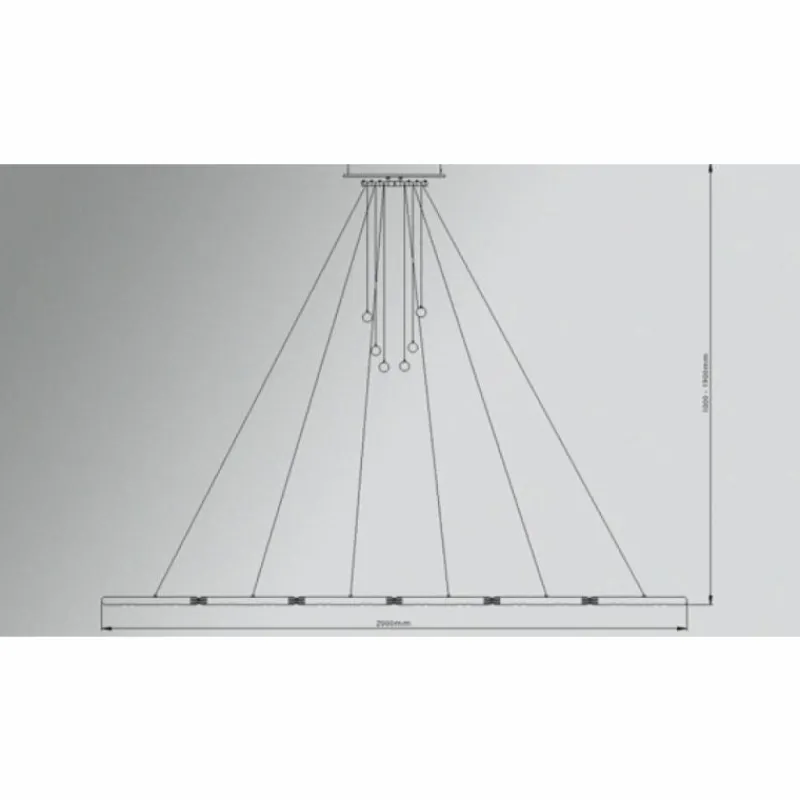 Luminaires Basis Leuchten Suspension Basis-Leuchten GENUA LED Aluminium, 6 lumières* Suspensions