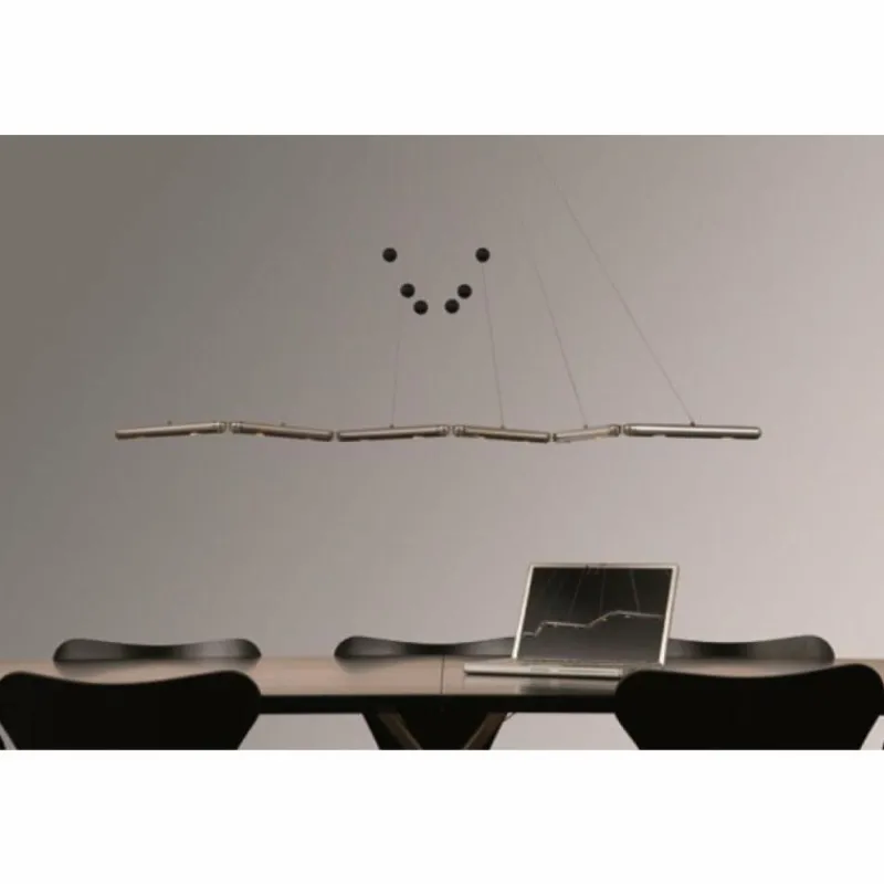 Luminaires Basis Leuchten Suspension Basis-Leuchten GENUA LED Aluminium, 4 lumières* Suspensions