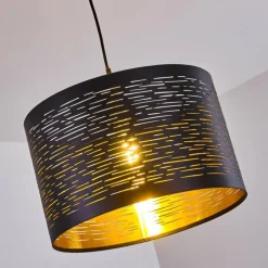 Lampes Dorées-hofstein Suspension Bathinda Noir, 1 lumière