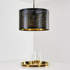 Lampes Dorées-hofstein Suspension Bathinda Noir, 1 lumière