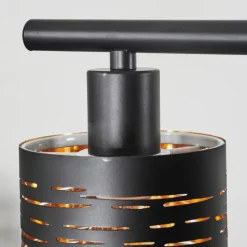 Lampes Dorées-hofstein Suspension Bathinda Noir, 4 lumières