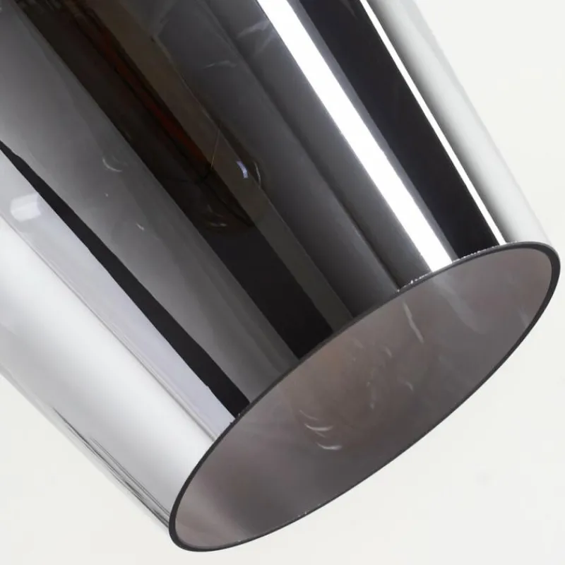 Suspension Verre Fumé-hofstein Suspension Batouna Argenté, 1 lumière