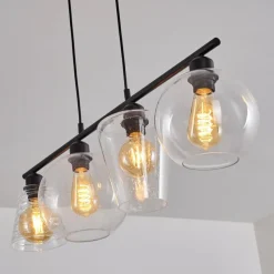 hofstein Suspension Baudette Noir, 4 lumières