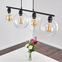 hofstein Suspension Baudette Noir, 4 lumières