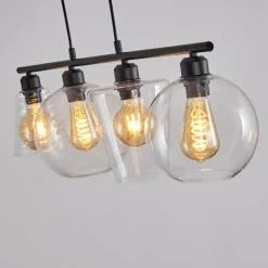 hofstein Suspension Baudette Noir, 4 lumières