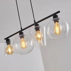 hofstein Suspension Baudette Noir, 4 lumières