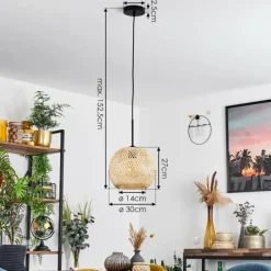Lampes Vintages & Rétros-hofstein Suspension Bauro Écru, 1 lumière