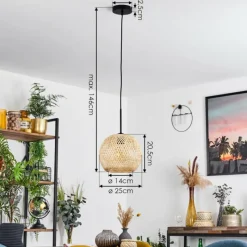 Lampes Vintages & Rétros-hofstein Suspension Bauro Écru, 1 lumière