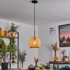 Lampes Vintages & Rétros-hofstein Suspension Bauro Écru, 1 lumière