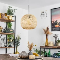 Lampes Vintages & Rétros-hofstein Suspension Bauro Écru, 1 lumière