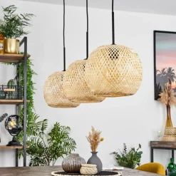 Style Boho-Chic-hofstein Suspension Bauro Écru, 3 lumières