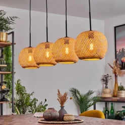Style Boho-Chic-hofstein Suspension Bauro Écru, 4 lumières