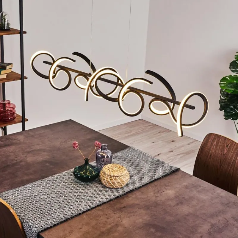 hofstein Suspension Bazuin LED Noir, 4 lumières