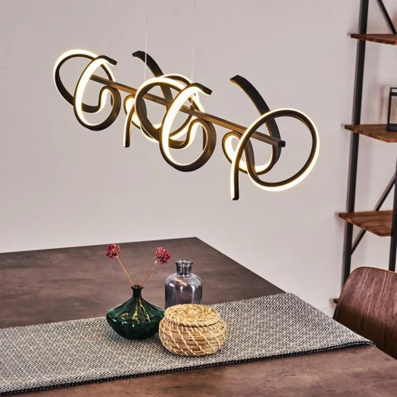 hofstein Suspension Bazuin LED Noir, 4 lumières