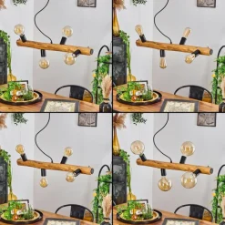 Style Boho-Chic-hofstein Suspension Beccar Écru, Noir, 4 lumières