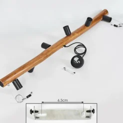 Style Boho-Chic-hofstein Suspension Beccar Écru, Noir, 6 lumières