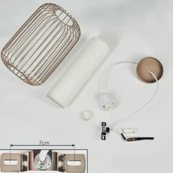 Lampes En Tissu-hofstein Suspension Begonte Taupe, 1 lumière
