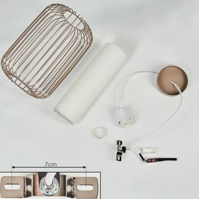 Lampes En Tissu-hofstein Suspension Begonte Taupe, 1 lumière