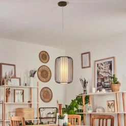 Lampes En Tissu-hofstein Suspension Begonte Taupe, 1 lumière
