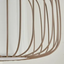 Lampes En Tissu-hofstein Suspension Begonte Taupe, 1 lumière